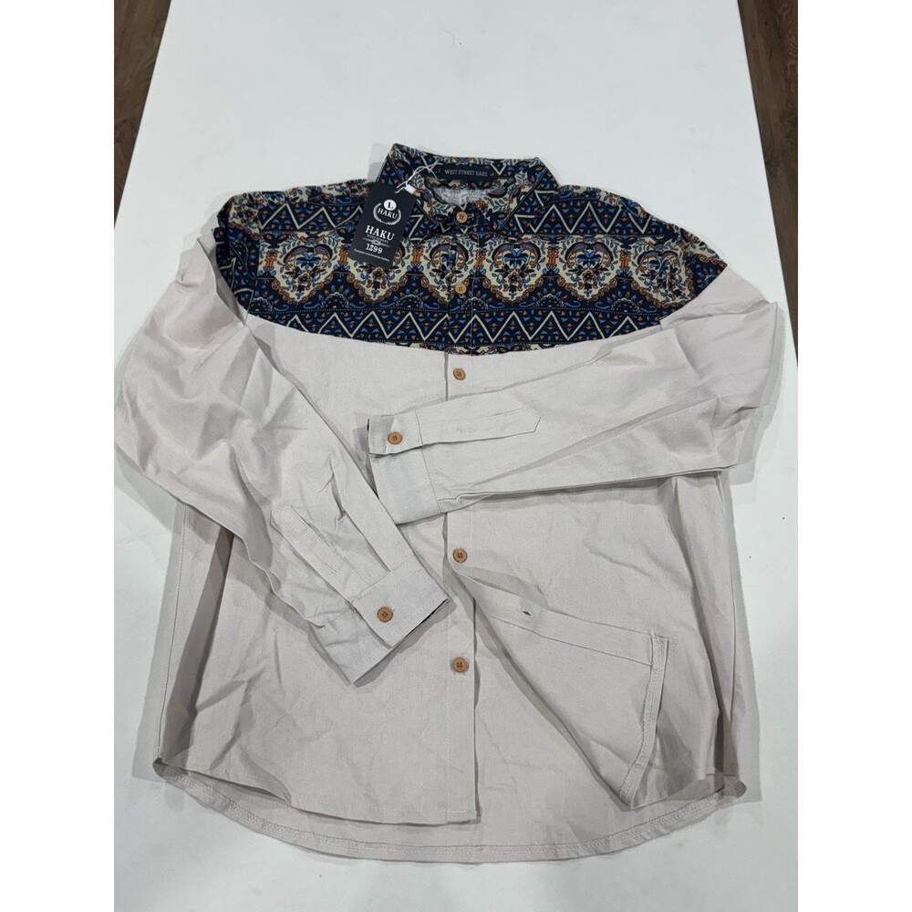 West Street Haku Men’s Western Aztec Print Long Sleeve Size Large - Picture 3 of 6